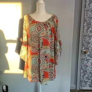Women's Paisley Print Top - Multicolor